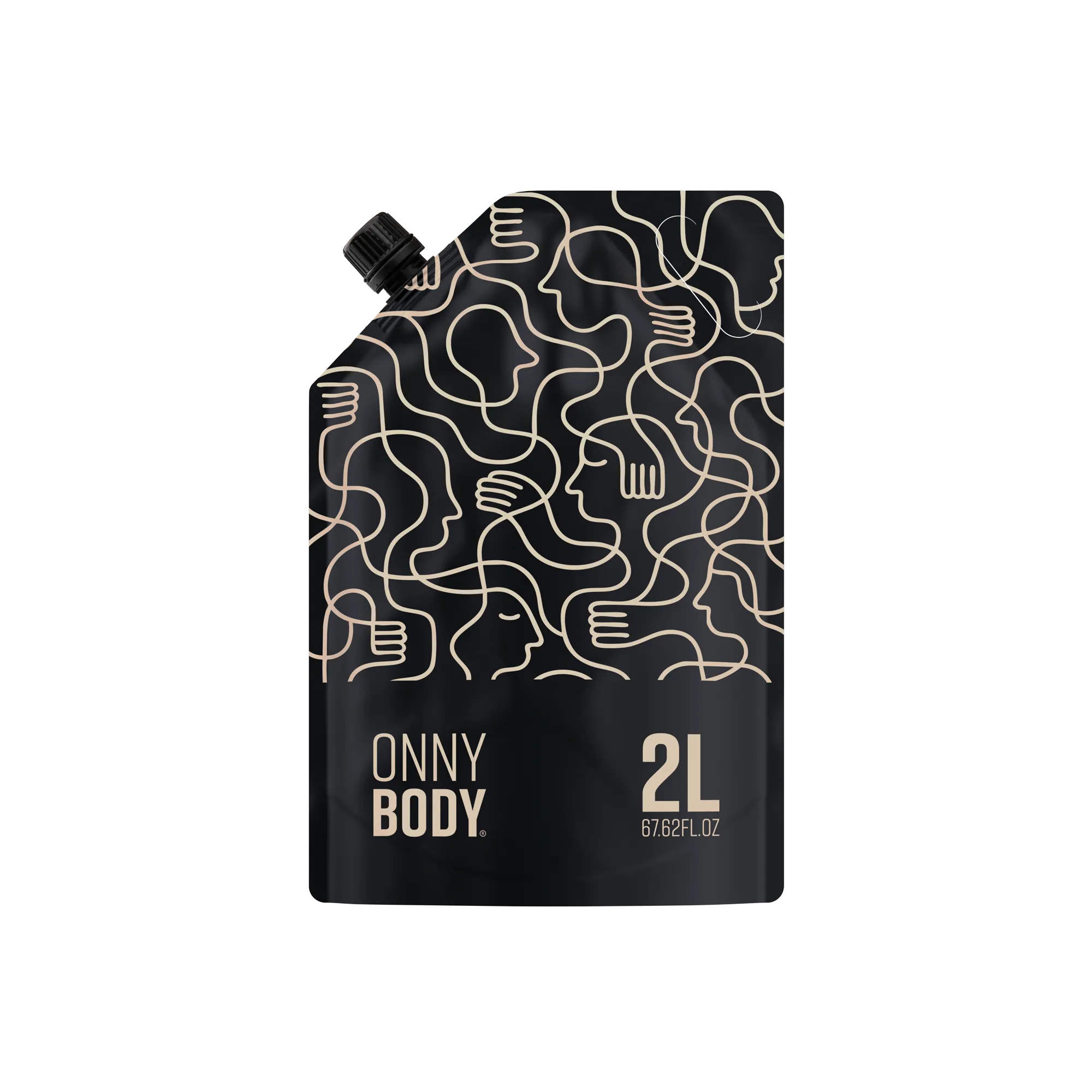 ONNYBODY 2 litre refill pouch. Soft plastic recyclable. Large size format to reduce trips to the store. Naturally derived ingredients. Incredible fragrance.