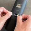 Peel the label from the sticker sheet and place on the viewing window of the ONNYBODY dispenser. 